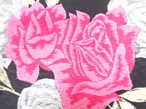 アンティーク　薔薇模様織り出し名古屋帯